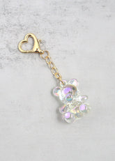 Iridescent Teddy Bear Keychain Clear ACCESSORIES - Shop Miss A